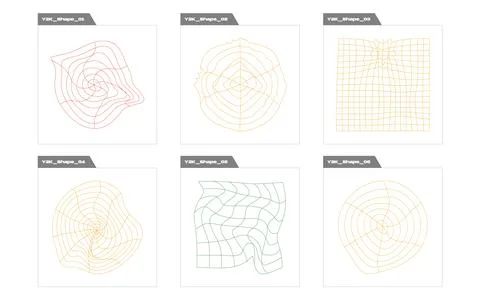 Collection of Y2K elements. Large set of retro objects for design. Modern Stock Illustration