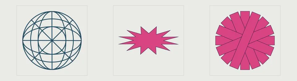 Collection of Y2K elements. Large set of retro objects for design. Flat 스톡 일러스트