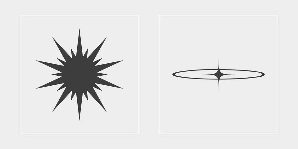 Collection of Y2K elements. Rave psychedelic retro futuristic set. Modern Stock Illustration