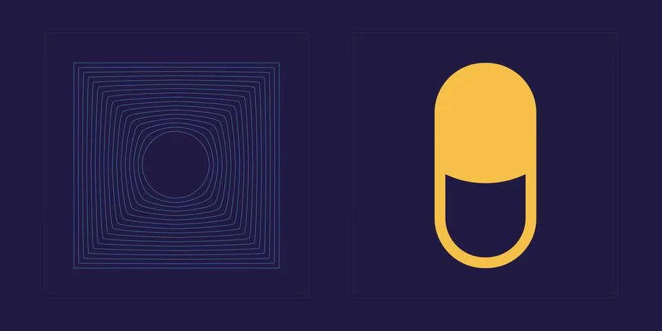 Collection of Y2K elements. Rave psychedelic retro futuristic set. Elements for Stock Illustration