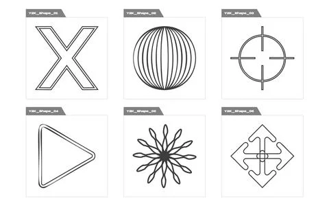 Collection of Y2K elements. Rave psychedelic retro futuristic set. Cyberpunk Stock Illustration