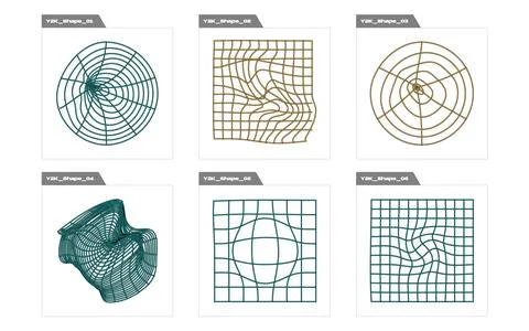 Collection of Y2K elements. Rave psychedelic retro futuristic set. Modern イラスト素材
