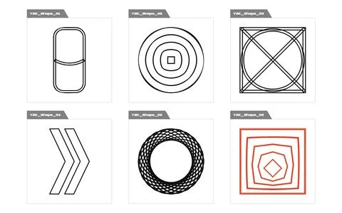 Collection of Y2K elements. Retro futuristic graphic ornaments. Objects in y2k Stockillustratie