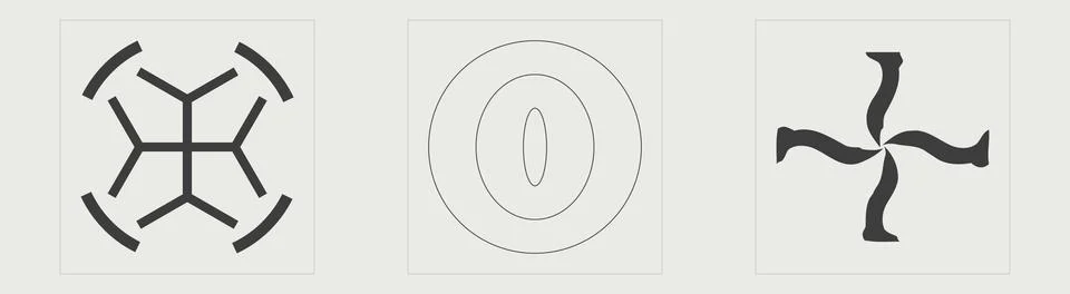 Collection of Y2K elements. Trendy geometric postmodern figures. Elements for イラスト素材
