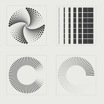 Collection of Y2K elements. Trendy geometric postmodern figures. Cyberpunk Stockillustratie