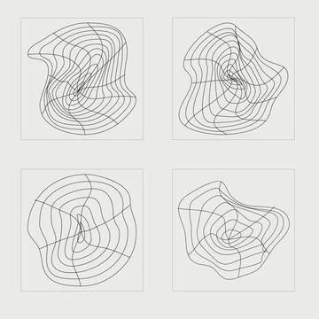 Collection of Y2K elements. Trendy geometric postmodern figures. Objects in y2k 스톡 일러스트