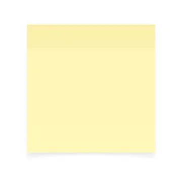 Collection of yellow colored sheets of note papers with curled corner and sha Stock Illustration