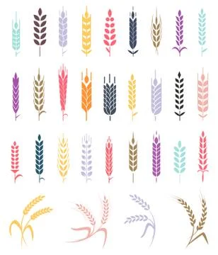 Collections of bakery design elements Stock Illustration