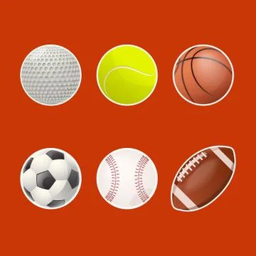 Collections of balls for play Stock Illustration