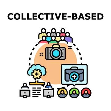 Collective based collaboration working together concept Ilustración de archivo