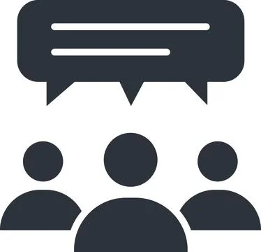 Collective Discussion, Team Chat, Community Feedback Stock Illustration