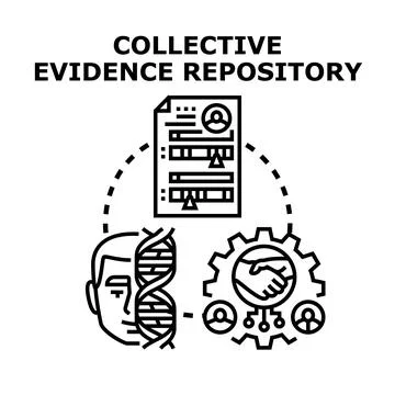 Collective evidence repository for collaborative data analysis Stock Illustration