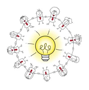 The collective intelligence Stock Illustration