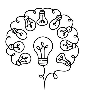 Collective intelligence or idea concept Stock Illustration