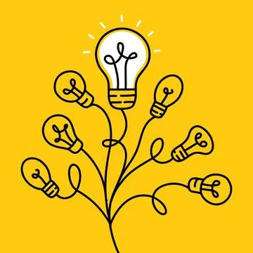 Collective intelligence or idea concept Stock Illustration