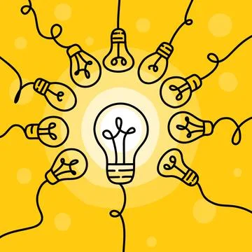 Collective intelligence or idea concept Stock Illustration