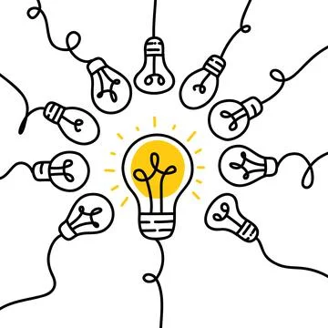 Collective intelligence or idea concept Stock Illustration