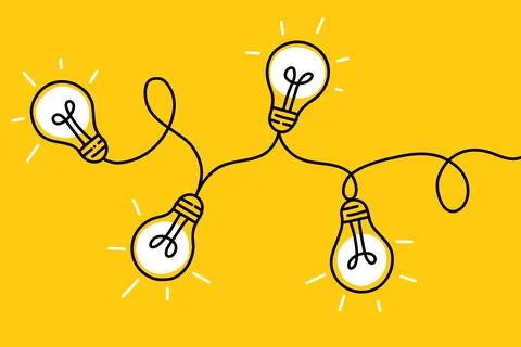 Collective intelligence or idea concept Stock Illustration