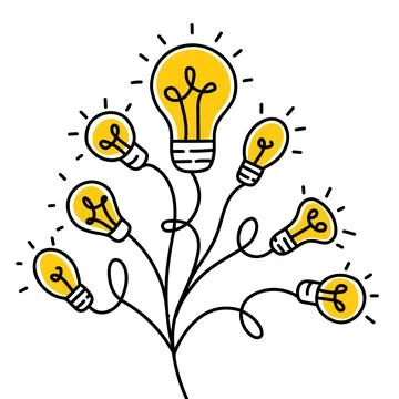 Collective intelligence or idea concept Stock Illustration