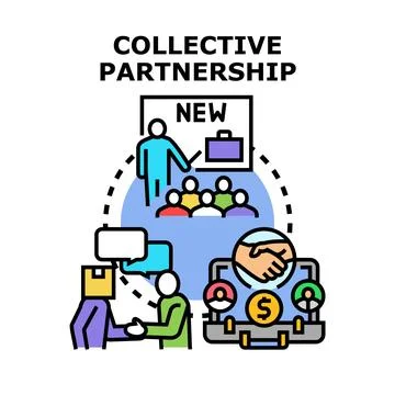 Collective partnership developing business collaboration and teamwork 스톡 일러스트