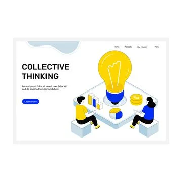 Collective Thinking Stock Illustration