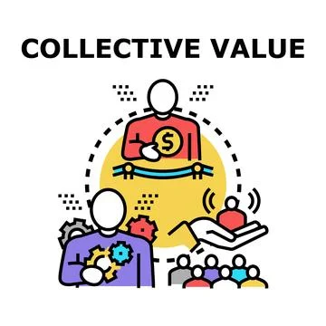 Collective value creation and shared community benefits Stock Illustration