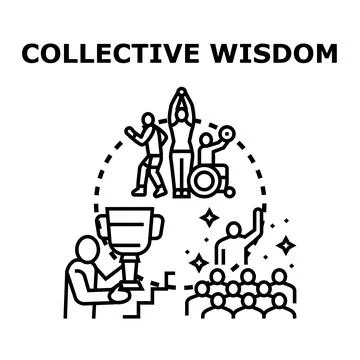 Collective wisdom concept inspiring teamwork achievement and diversity Stock Illustration