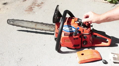 Collects And Includes A Chainsaw Stock-Footage 61345593