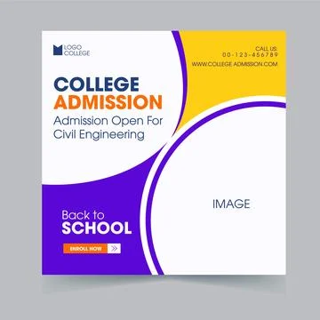 College Admission flat vector Stock Illustration