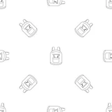 College backpack pattern seamless Stock Illustration