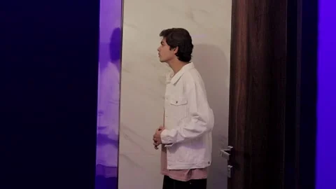 College boy getting ready for work Stock Footage 157791063