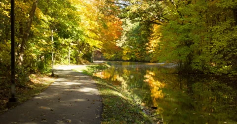 College campus fall timelapse 4k Stock Footage 42774411