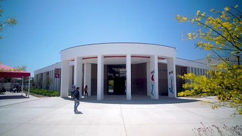 College Campus Library, Study Building, Student Life, School Video stock 92502489