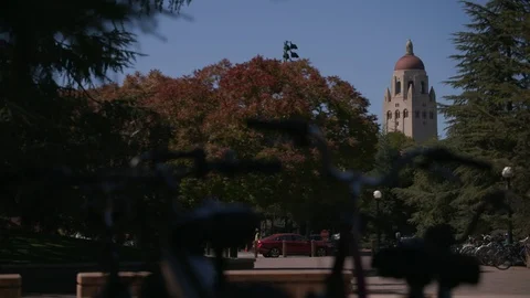College campus tower 1 Stock Footage 103868812