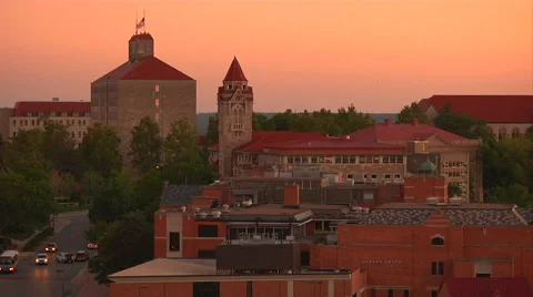 College Campus - University of Kansas Stock Footage