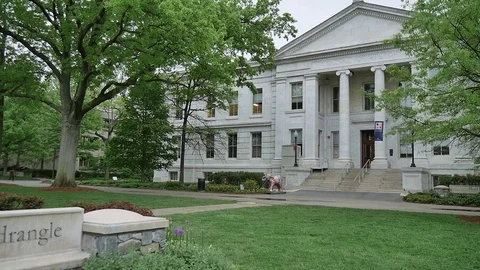 College Campus - Walk By Stock Footage 76085348