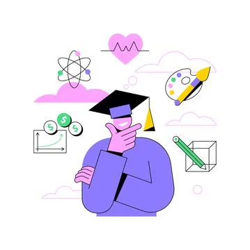 College choice abstract concept vector illustration. Stock Illustration