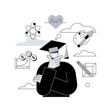 College choice abstract concept vector illustration. Stock Illustration