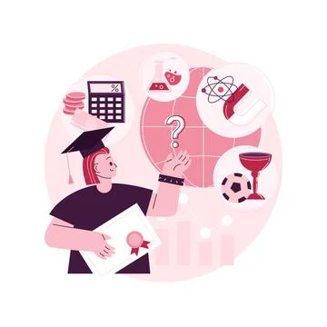 College choice abstract concept vector illustration. Stock Illustration