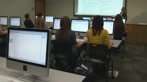 College computer lab. Stock Footage 52316044
