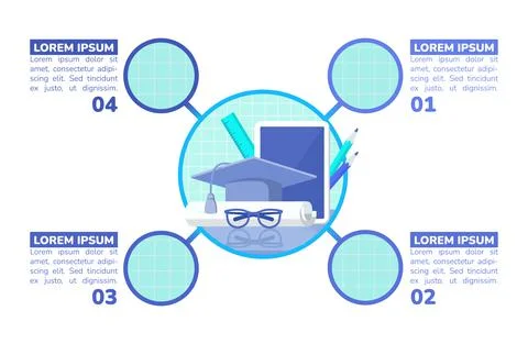College degree infographic chart design template Stock Illustration