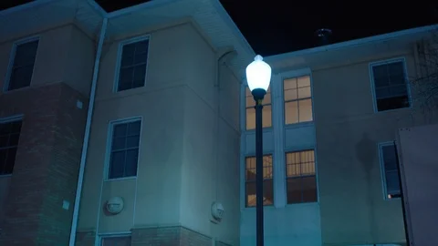 College dorm at night 1 Stock Footage 106590635