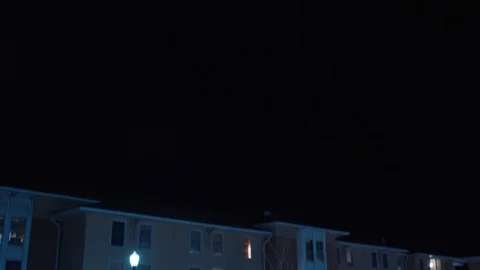 College dorm at night 2 Stock Footage 106590825