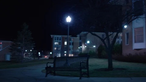 College dorm at night 3 Stock Footage 106590851