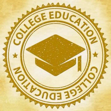  College Education Representing Educated Training And Learned Stock Illustration