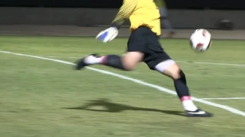 College goalie - soccer. Stock Footage