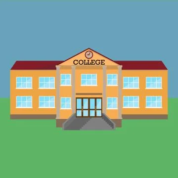 College. Stock Illustration