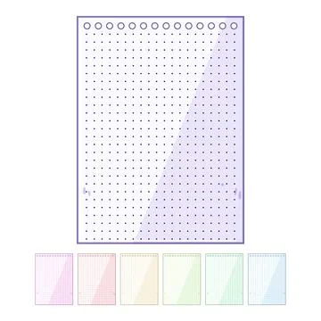College notebook line page cartoon vector graphic Stock Illustration
