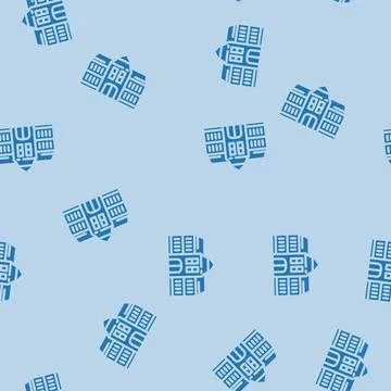 College school building glyph vector seamless pattern Ilustración de archivo