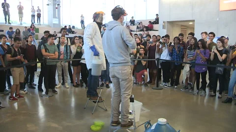 College science experiment explosion Stock-Footage 67686938